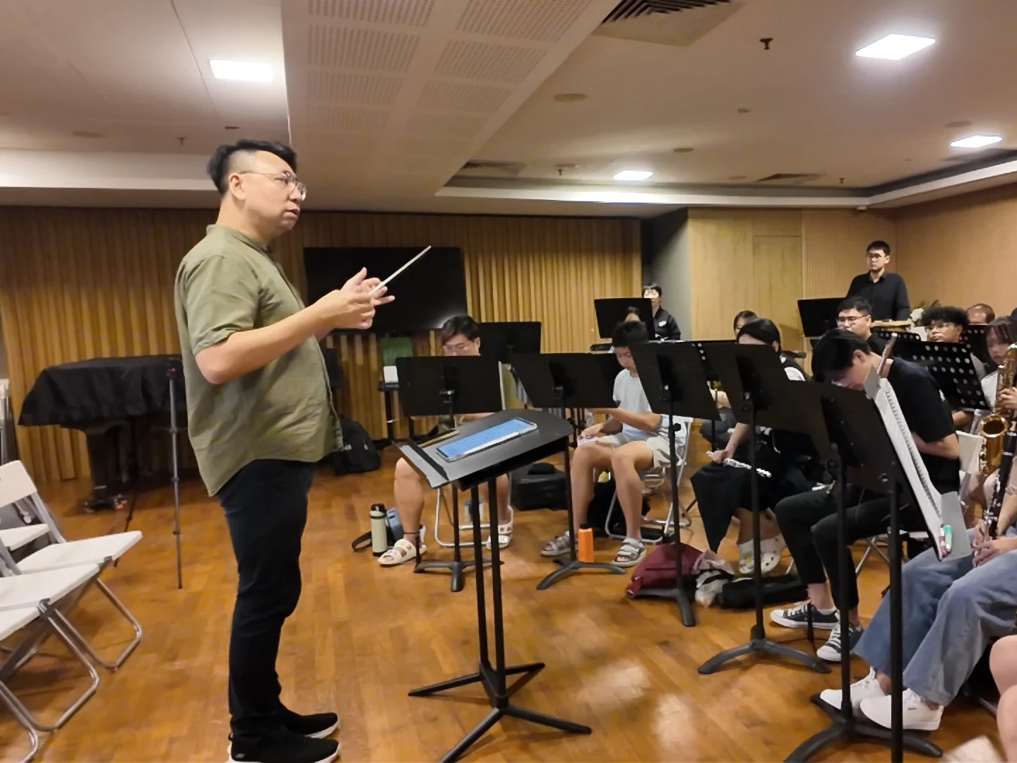 Louis Yeo, co-founder and music director, conducting a TWA band rehearsal